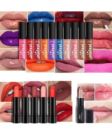 16-Piece Matte Lip Gloss Set | Non-Sticky High Shine & Long-Lasting | Perfect Holiday & Birthday Gifts - Buy Online on GoSupps.com