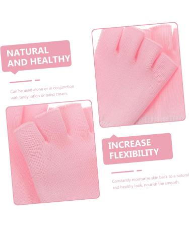 Ipetboom 1 Pair Brush Cleansing Collagen Gel Gloves Moisturizing Fingerless Glove Moisturizing Gel Glove Moisturizer Hand Glove Mittens Dry Hands Pink Hand Man - Buy Online on GoSupps.com