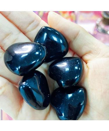 Xiannvxi 5pcs Obsidian Heart Stones - Natural Healing Crystals for Love Meditation & Reiki - Pocket Gemstones - Buy Online on GoSupps.com