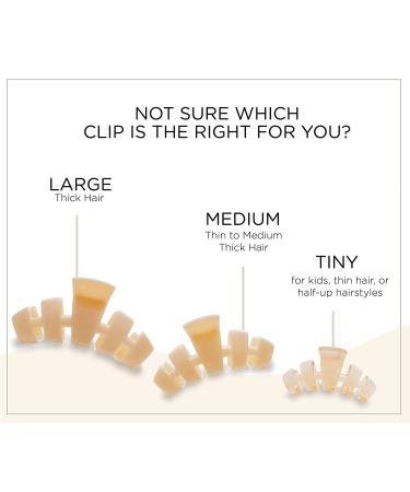 TELETIES Medium Hair Clip - Almond Beige - Strong Grip with Bendable Teeth - Ideal for Medium-Thick Hair - Buy Online on GoSupps.com