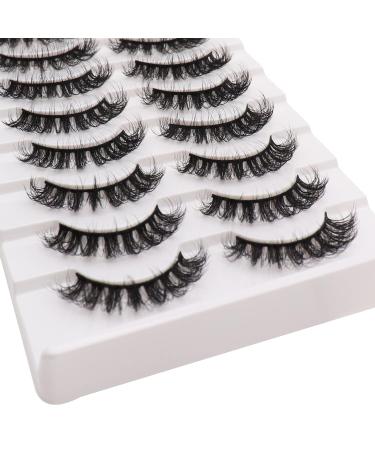Losha DD Curl Russian Strip Lashes 10 Pairs Pack | Fluffy False Eyelashes | D02 Russian Strip Lashes-DD Curl - Buy Online on GoSupps.com