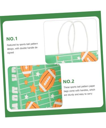 RUNROTOO 10pcs Gift Bags Paper Present Bags Sports Theme Party Decorations Sports Party Decorations Sports Birthday Party Decorations Sports Party Favors 120g Kraft Paper Football Food - Buy Online on GoSupps.com