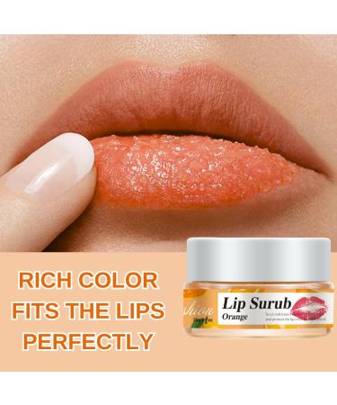 Orange Lip Scrub Vitamin C Moisturizing Lip Scrub Exfoliator to Remove Dead Skin Lip Lightening For Dark Lips Lip Exfoliator Scrub Preventing Dryness Lip Care for Chapped & Cracked Lips - Buy Online on GoSupps.com