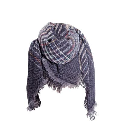 Women's scarf warm Print Neckuch Scarf triangular scarf scarf for cold weather autumn triangular triangular scarf women's scarf unit size gray