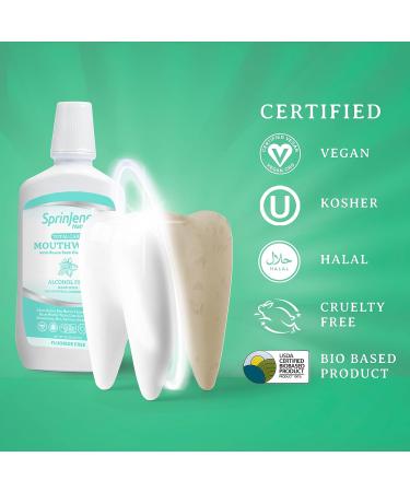 Sprinjene Fluoride Free Mouthwash with Black Seed Oil & Zinc - Alcohol Free, SLS Free, Vegan & Halal (Natural) - Buy Online on GoSupps.com