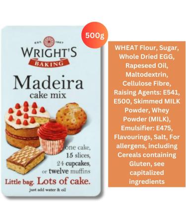 FEZ KEKE WRIGHT'S BAKING CAKE MIX COLLECTION - 3 X 500G (1x Ginger Cake mix 1x Chocolate Fudge cake mix 1x Madeira Cake mix) - Buy Online on GoSupps.com