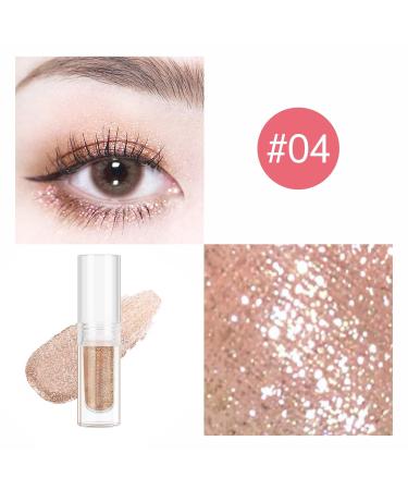 YMH BEAUTE Liquid Glitter Eyeshadow - Sparkling Champagne Sequins 04 | Pigmented, Long Lasting, Quick Drying - Buy Online on GoSupps.com