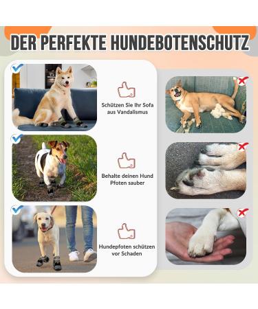 Eyein Dog Shoes - Waterproof Paw Protection Non-Slip Sole Reflective Velcro Fastener for All Dog Sizes - Black Size 3 - Buy Online on GoSupps.com