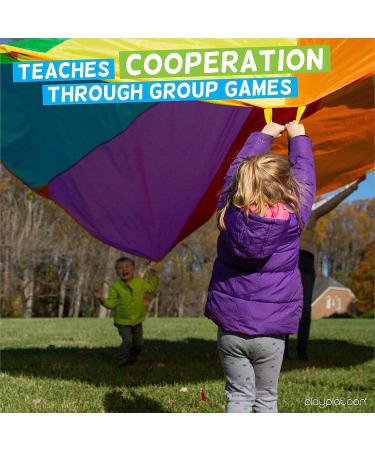 Play Platoon 16ft Parachute for Kids - 12 Handles, Multicolored Outdoor Game & Gymnastics Equipment - Buy Online on GoSupps.com