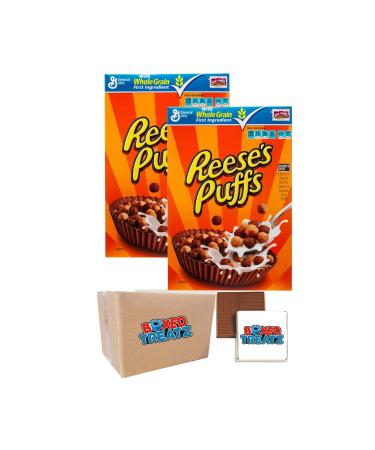 General Mills Reese's Puffs Cereal - Twin Pack 2 x 326g Uniting Rich Chocolate And Creamy Peanut Butter In Every Bite Boxed Treatz
