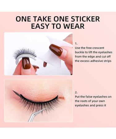 Self-Adhesive Eyelashes - Reusable Snap-On Lashes (3 Pairs) | Waterproof Natural Look Easy Application - Buy Online on GoSupps.com