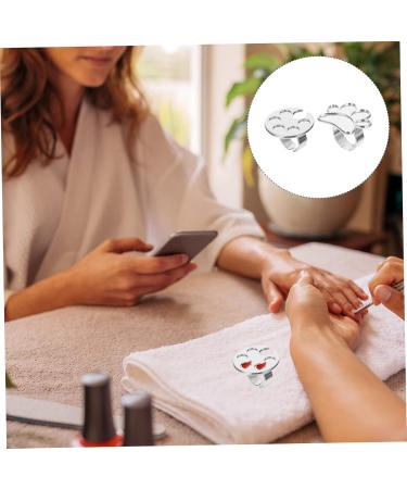 2pcs Adjustable Nail Art Palette Ring - Nail Polish Holder & Color Tray for Perfect Nail Art - Buy Online on GoSupps.com