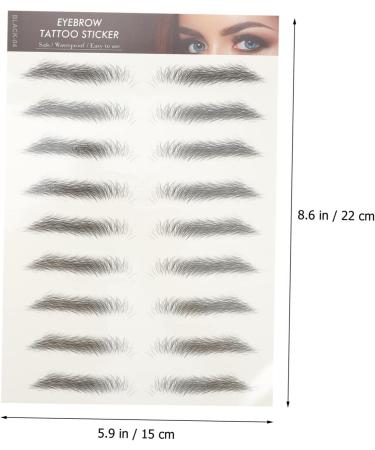 Mipcase False Eyebrows 72 Pcs Eyebrow Stickers Makeup Stickers Hair Like Eyebrows Brown -like Eyebrows Stickers Post 1 count (Pack of 1) Blackx6pcs - Buy Online on GoSupps.com