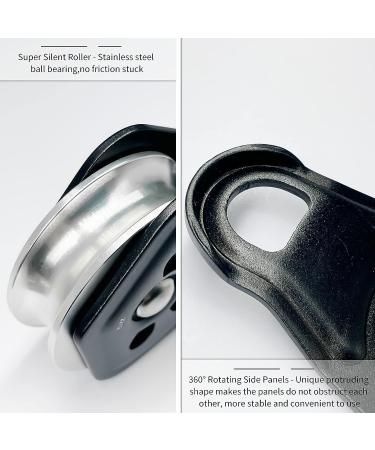 S.E.PEAK 30kN Rescue Single Pulley Sheave CE High Strength for Ziplining, Climbing, and Rescue Operations - Fits Rope up to 13mm - Holds Up to 6750lbs - Black - Buy Online on GoSupps.com
