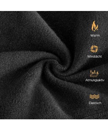 AUGCOMRE LOOP SELECTION Black Multifunction Windproof Scarf | Thermal Fleece Neck Warmer for Winter Sports Cycling & Skiing - Buy Online on GoSupps.com