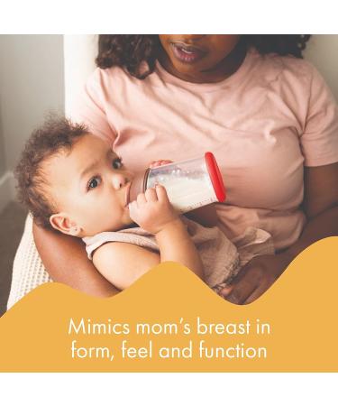 Mimijumi Get Going Anti-Colic Baby Bottle Set - 4 Oz and 8 Oz Darker Bottles for Newborns - Ideal for Baby Breastfeeding - Ages 0-12M - Buy Online on GoSupps.com