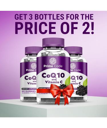 Buy 2-in-1 CoQ10 200mg & Vitamin C 250mg Gummies - Heart Health Immune Support & Energy Boost - Vegan Non-GMO Gluten-Free - Shop Now - Buy Online on GoSupps.com