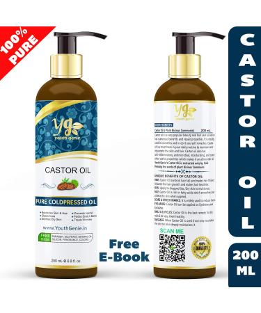 Castor Oil | Cold pressed | No Paraben & Mineral Oil - 100% Natural 200 ML (6.76oz)