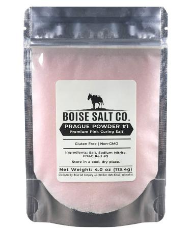 Boise Salt Co. Prague Powder #1 Premium Pink Curing Salt - 4 oz Resealable Pouch 4.0 ounces
