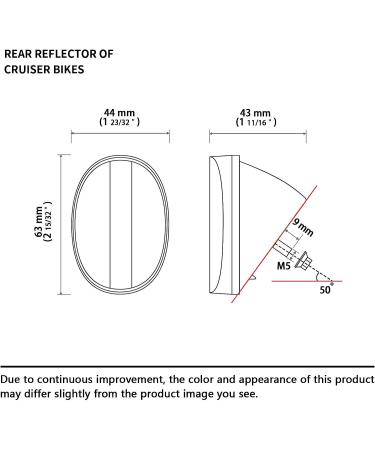Red Oval Rear Bicycle Mudguard Fender for Cruiser Bikes - MFC PRO Reflectors for Cycling Safety - Buy Online on GoSupps.com