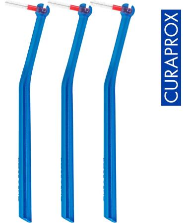 Curaprox UHS 470 Angled Holder Set 3 Blue Holders & Caps for Optimal Oral Care | International Shipping Available - Buy Online on GoSupps.com