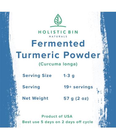 Organic Fermented Turmeric Powder | Hawaiian Grown White Gold | Pure Curcumin with Ginger | Probiotic Superfood Supplement 56g - Buy Online on GoSupps.com