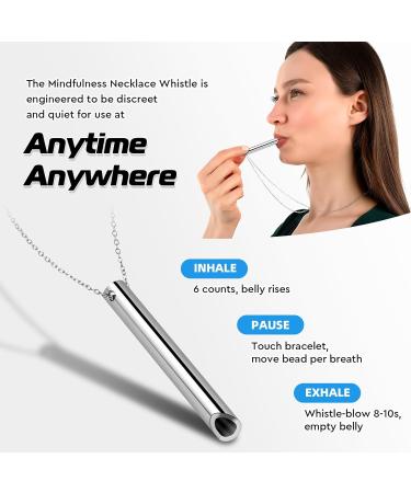 Breathing Necklace & Anxiety Bracelet for Adults | Mindful Meditation & Stress Relief Jewelry for Women - Buy Online on GoSupps.com