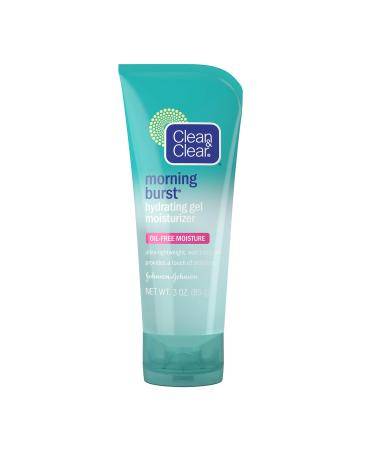 Clean & Clear Morning Burst Hydrating Gel Face Moisturizer with Cucumber & Green Mango Extract Oil-Free Daily Facial Moisturizer for Acne-Prone Skin Care Non-Greasy & Non-Comedogenic 3 oz mango cucumber 3 Fl Oz (Pack ...