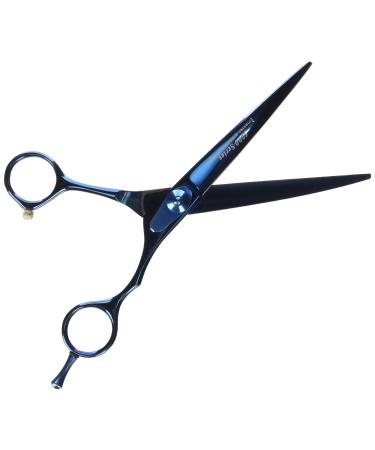 Master Grooming Tools 5200 Blue Titan scissors- high-performance scissors for the grooming of dogs- curved 16.5 cm 6.5- Inch curved curved