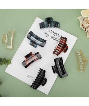 Zou.rena Hair Claw Clips for Women & Girls | 8-Piece Set for Short Thin & Long Thick Hair | 3.35 & 3.5 Glossy Color Clips - Ideal for All Hair Types - Buy Online on GoSupps.com