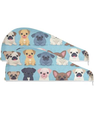 2 Pack Super Absorbent Dog Hair Towels - Quick Drying Turbans for Women & Girls | Ideal Dog Grooming Essentials - Buy Online on GoSupps.com