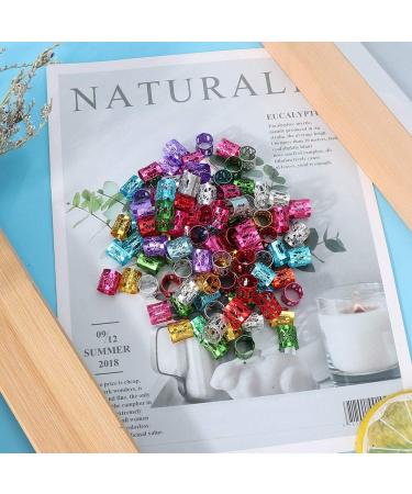 100Pcs Hair Braiding Cuffs Adjustable Dreadlocks Braid Beads Aluminum Metal Rings Cuffs Decoration Decorations Wig Accessories Colorful - Buy Online on GoSupps.com