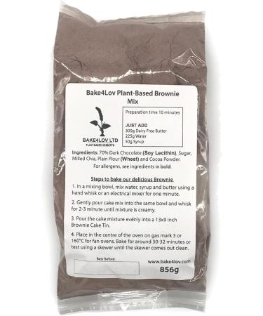 Bake4Lov Ltd Plant-Based Chocolate Brownie Mix - 856g - Buy Online on GoSupps.com