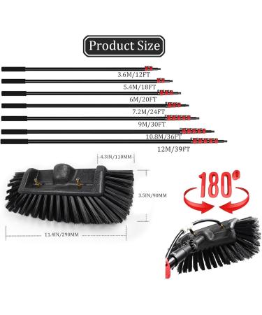 Telescopic Brush Window Cleaner Kit Water-Bearing Telescopic Rod Window Cleaning Rod Suitable for Photovoltaic Panel Cleaning for Home (Size : 12FT/3.6M) - Buy Online on GoSupps.com