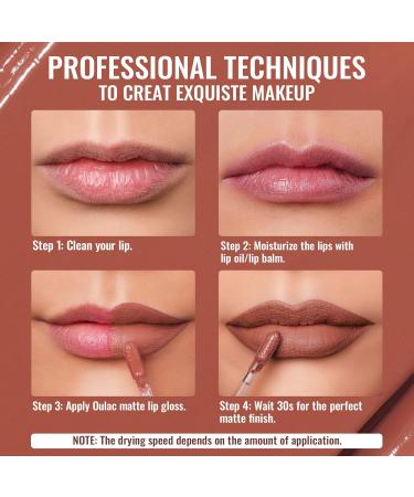 Oulac Liquid Matte Lipstick M04 - Brown Apricot | Long-Lasting Intensive Color Vegan & Gluten-Free | Perfect Kiss With Precise Applicator - Buy Online on GoSupps.com