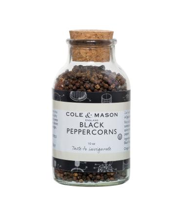 Cole & Mason Black Peppercorns Refill - Spice Refill Jar - Black Peppercorn for Pepper Mills, Grinders, and Shakers - Black, 10 ounces
