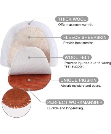 Ailaka Kids Sheepskin Wool Insoles for Shoes & Boots - Cozy Thick Warm Inserts for Children & Women - 1 Pair - Buy Online on GoSupps.com