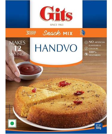Gits Handvo Snack Mix 500g - A Popular Gujrati Breakfast - Made With Rice And Lentils Mixed With Spices (Pack of 3) - Buy Online on GoSupps.com