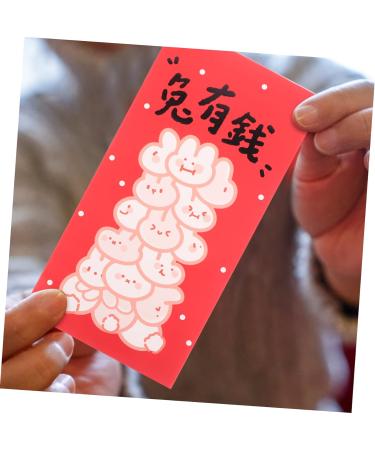 ABOOFAN 40 Pcs 2023 Year of The Rabbit Red Packets New Year Red Packets Ceremony Red Packet Lunar New Year Envelopes 2023 Bunny Pattern Paper Red Packet Money Bag Design Paper Pocket - Buy Online on GoSupps.com
