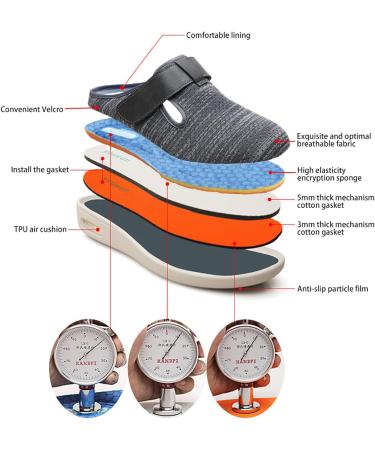 MAQUEL Women's Walking Shoes - Adjustable Strap, Expandable Width, Dark Grey - Size 44 | Ideal for Plantar Fasciitis, Orthopedic Support & Diabetic Foot Care - Buy Online on GoSupps.com