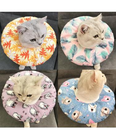 Kytpyi Halskrause Cat Collar - Adjustable Stain-Resistant (17-27cm) Waterproof Cotton for Cats & Dogs Blue Bear Design - Buy Online on GoSupps.com