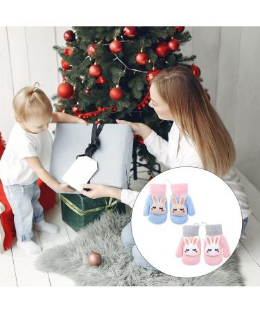 Jagowa Baby Knitted Gloves | 0-3 Years | Cute Cartoon Rabbit Design | Double-Layer Fleece | Winter Neutral Kids Gloves - Buy Online on GoSupps.com