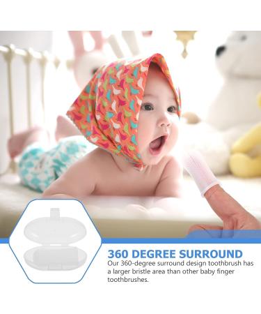 Healifty Finger Toothbrush for Infant Oral Care - 2Pcs White - Relieve Teething Discomfort & Gum Cleaning - Buy Online on GoSupps.com