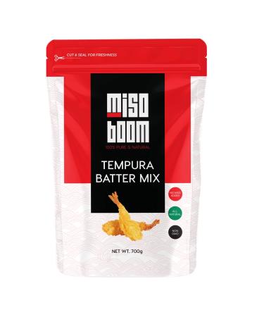 Tempura Batter Mix 24.6 oz. Tempura Flour for Shrimp Tempura Extra Crispy Tempura Mix. Tempura Powder Fish Batter for Tempura Shrimp Seafood and Vegetables. No MSG. 24.6 oz (700g). By MisoBoom.