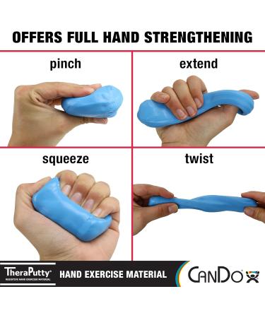 CanDo Theraputty 170g Blue (Hard) - 6 oz Therapy Plasticine - Buy Online on GoSupps.com