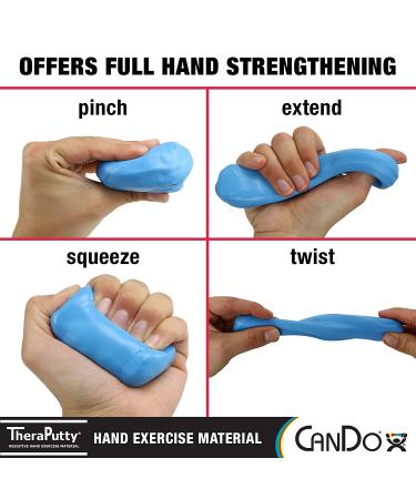 CanDo Theraputty Plus 3oz Firm - Hand Exercise Putty for Rehabilitation & Occupational Therapy, Hand Strengthening, Motor Skills Improvement, Stress Relief - Buy Online on GoSupps.com