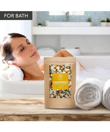 Chamomile Flowers 100g - Dried Whole Chamomile for Soothing Tea - Vegan & Vegetarian Friendly - Relaxing Herbal Infusion - Buy Online on GoSupps.com