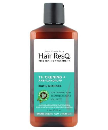 Petal Fresh Pure Hair Rescue Thickening Treatment Shampoo Anti Dandruff 12 fl oz (355 ml)