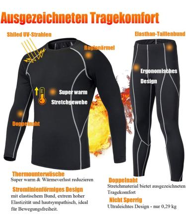 TBOONOR Kids Thermal Underwear Set - Ski & Sports Functional Warm Thermo Pants & Shirt for Winter (Size 30 150-160cm) - Perfect for Football & Outdoor Activities - Buy Online on GoSupps.com