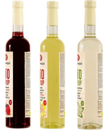 H llinger Sirop B O Biologique Pack de 3 Saveurs Framboise Gingembre Fleur de Sureau 1:9 - Buy Online on GoSupps.com